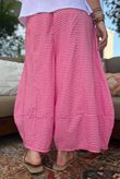Arbi Gingham Pocket Culotte Pant Raspberry